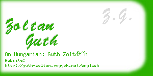 zoltan guth business card